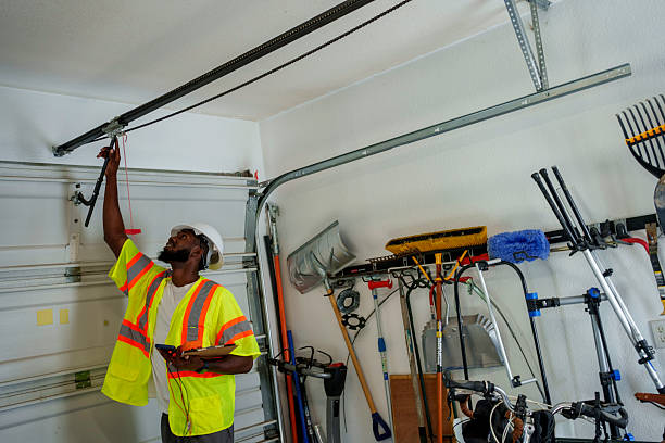 Professional Garage Door technician working in Olivia, MN